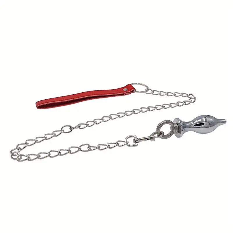 Unisex Metal Butt Plug With Traction Rope Adult Toy For Bedroom Orgasm Unisex Metal Butt Plug With Traction Rope Adult Toy For Bedroom Orgasm