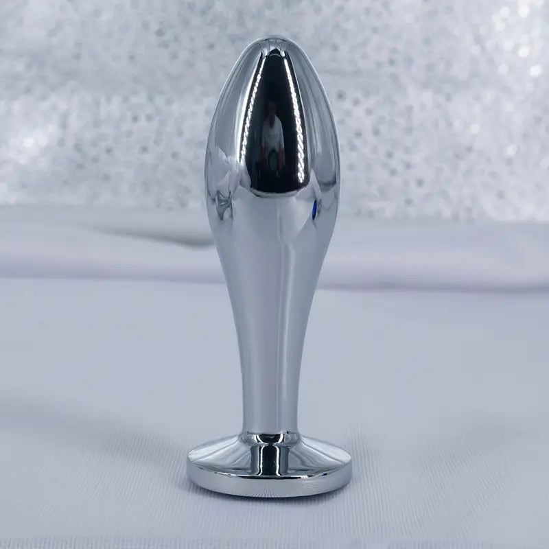 Crystal Diamond Adlut Safety Metal Water Drip Shape Butt Plug Sex Toy