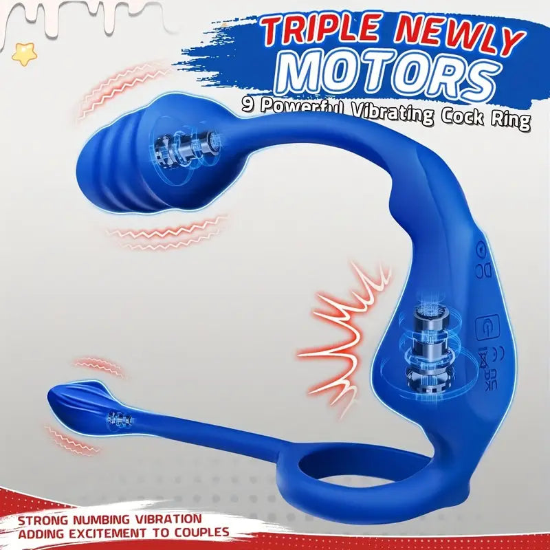 Vibrating Anal Vibrator Couple Vibrator Cock Ring Stimulator G Spot Vibrator