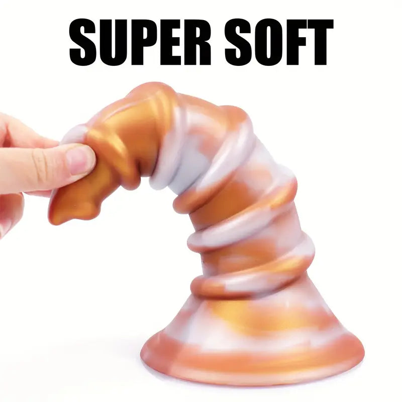 Giant Screw-Shaped Large Soft Skin-Friendly Silicone Butt Plug