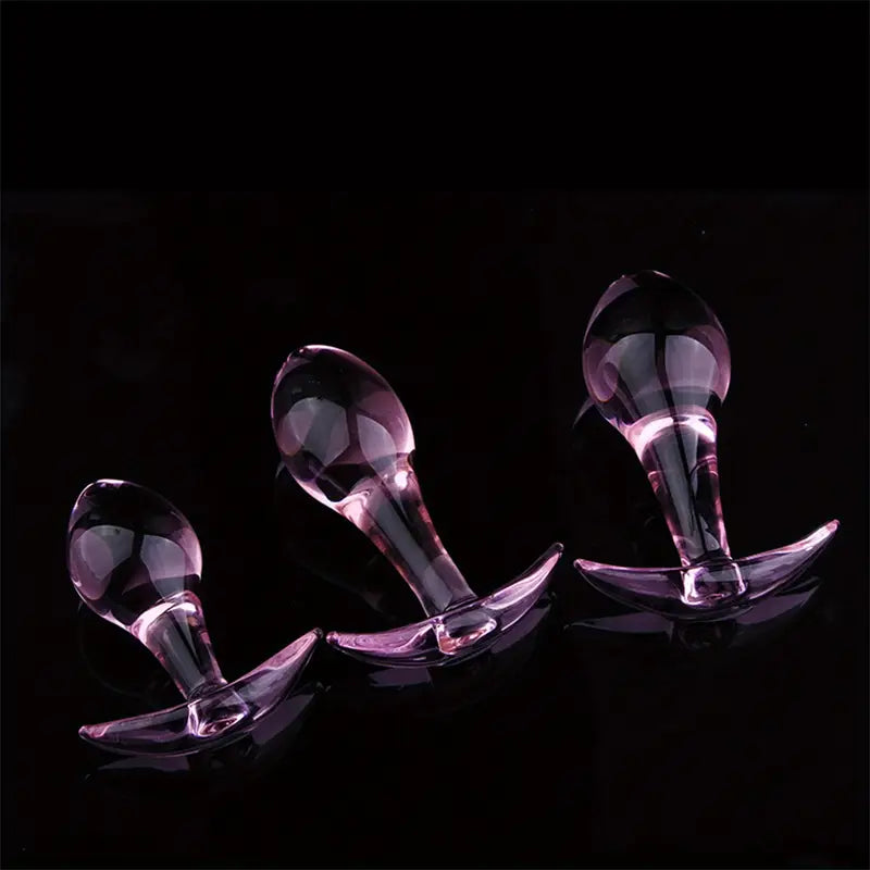 Crystal Glass Anal Plug Adult Erotic Toy Prostate Massage Anal Trainer