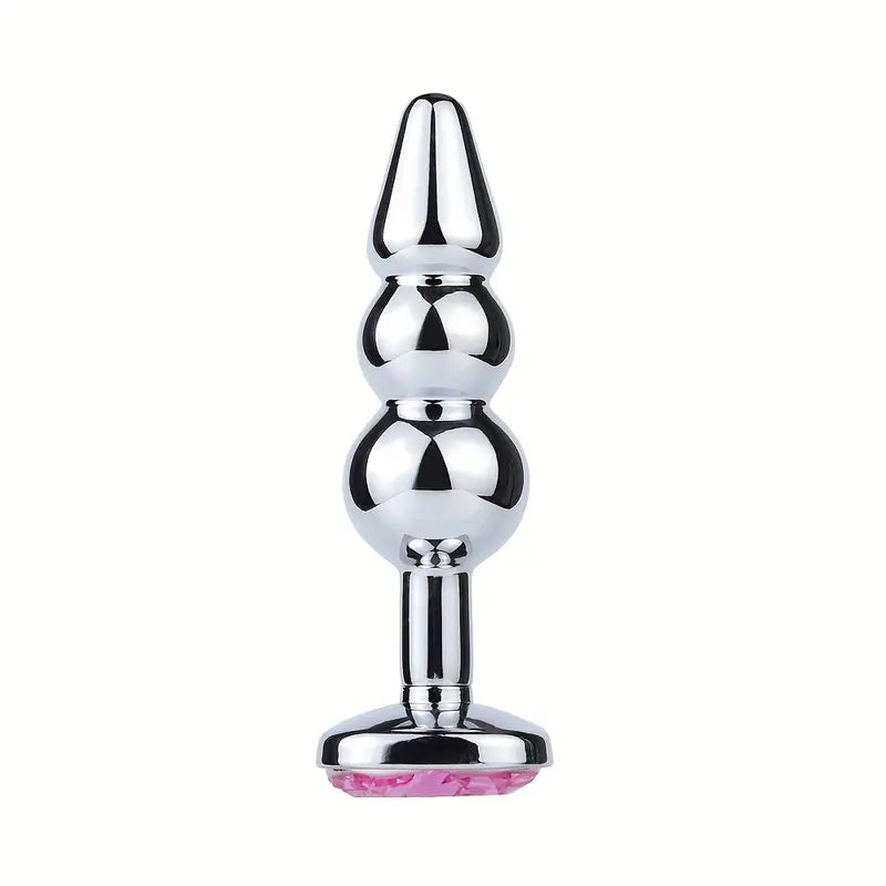 Cat Face Shape Jewel Base Metal Anal Plug Butt Plug Couples Sex Toy
