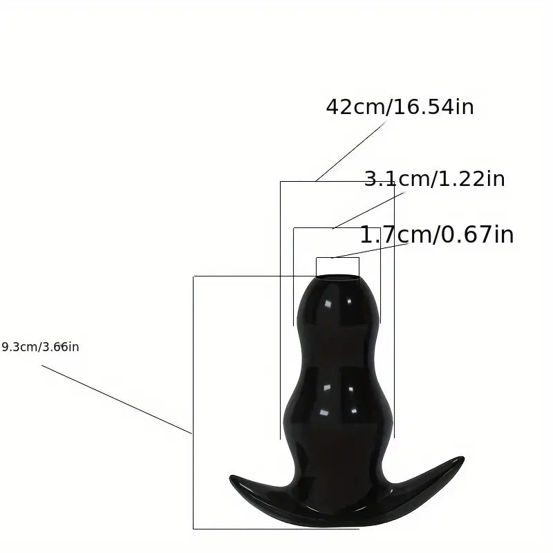 TPE Butt Plug Hollow Anal Dilators With Anchor Base Enema Toys