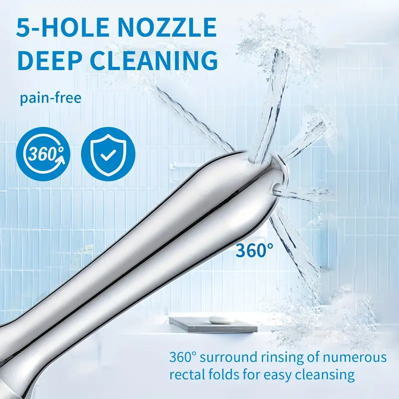 Stainless Steel Anal Douche Portable Showerhead Converter For Anal Clean