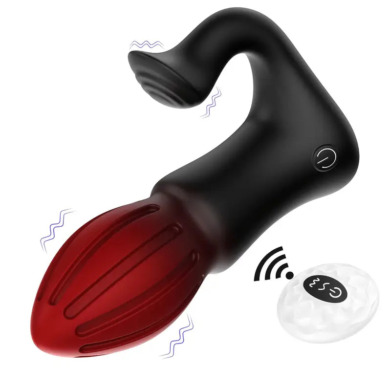 Remote Control Anal Plug 2 in 1 Clitoral Stimulator 7 Frequency Anal Toy