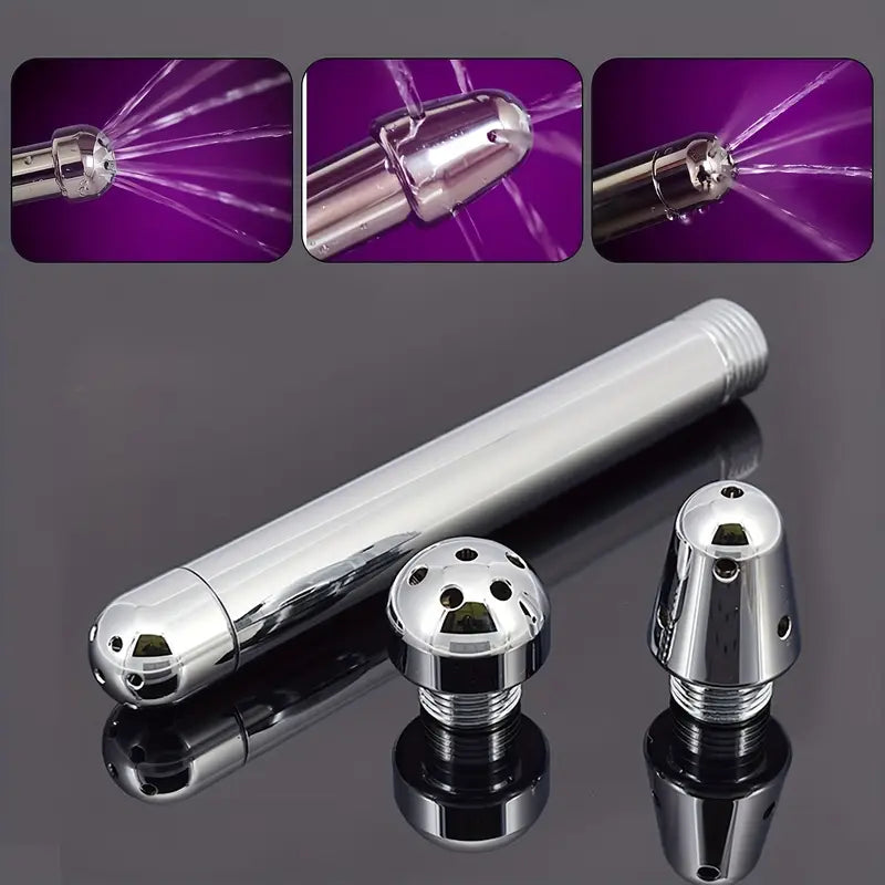 Portable 3-in-1 Aluminum Enema Shower Kit Handheld Cleaner Colon Flushing