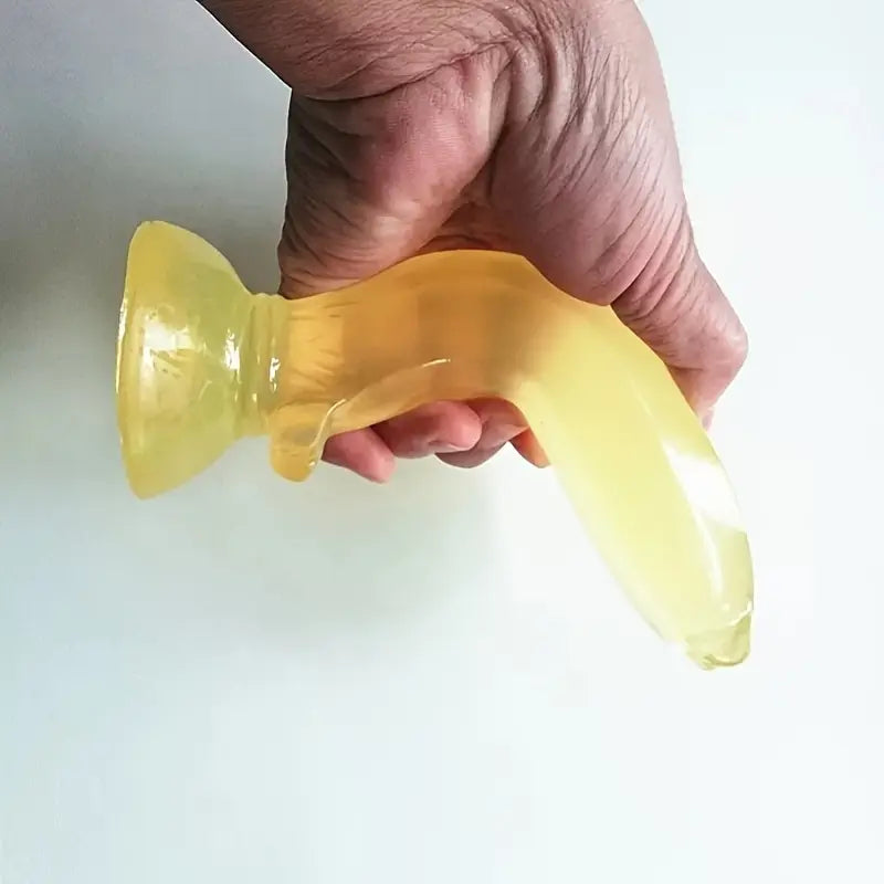 6.3in 6.7in 7in Corn Banana Cucumber PVC Discreet Dildo For Anal Sex