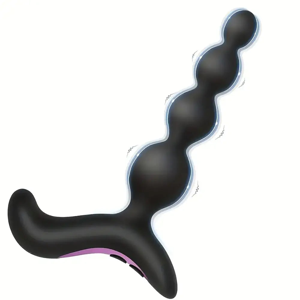 Vaginal G-spot Deep Stimulation Vibrating Beads Butt Plug Sex Stimulator