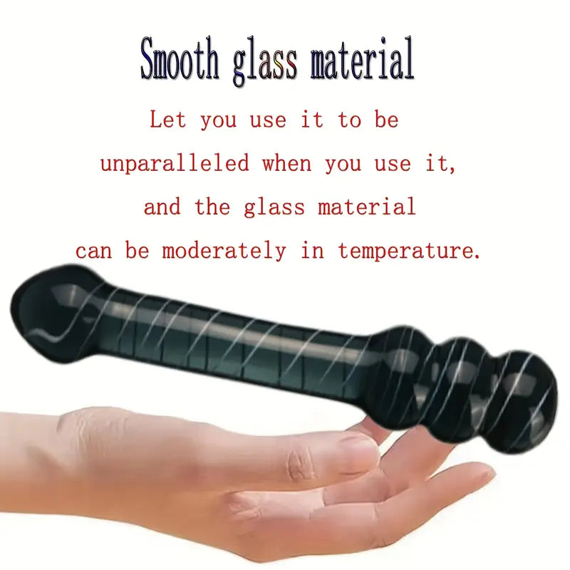 7.87in Elegant Double-Ended Crystal Glass Dildo Wand Smooth Stimulator