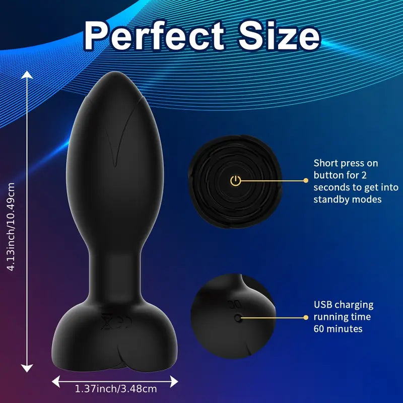 10 Vibrations 10 Rotation Modes Rechargeable G Spot Vibrator Anal Sex Toy
