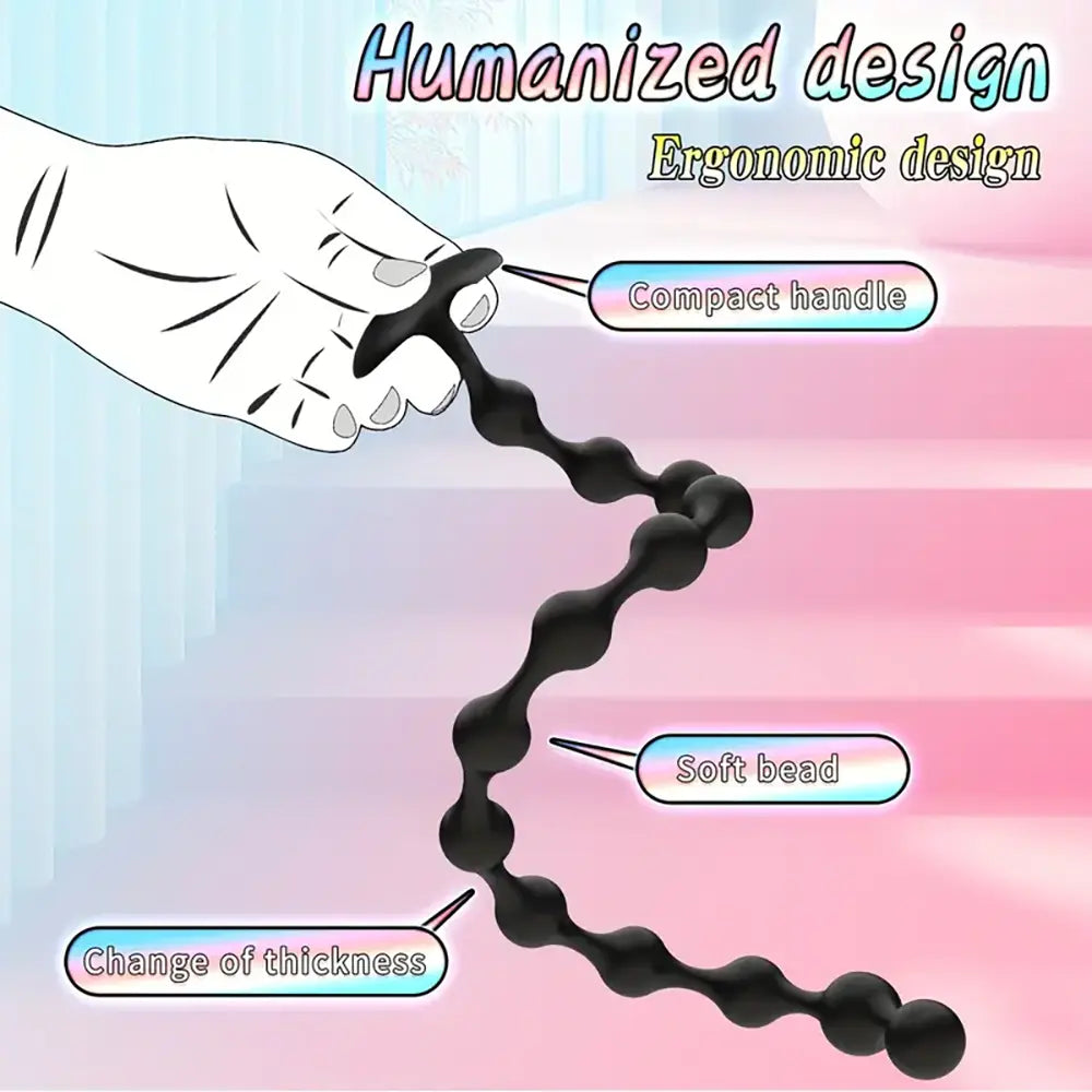 22.44in Silicone Beads Butt Plug Anal Bead Anal Sex Toy For Female
