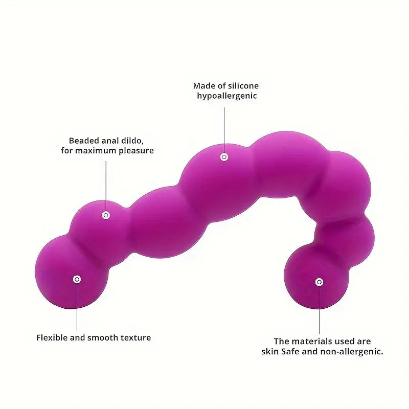 Anal Beads Butt Plug Curved Shaped Anal Stretcher Prostate Massager