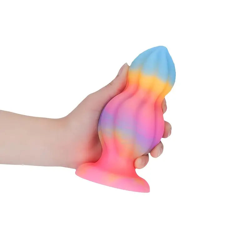 Colorful Luminous Silicone Toy Adult Anal Plug Sex Toy Suitable For Men