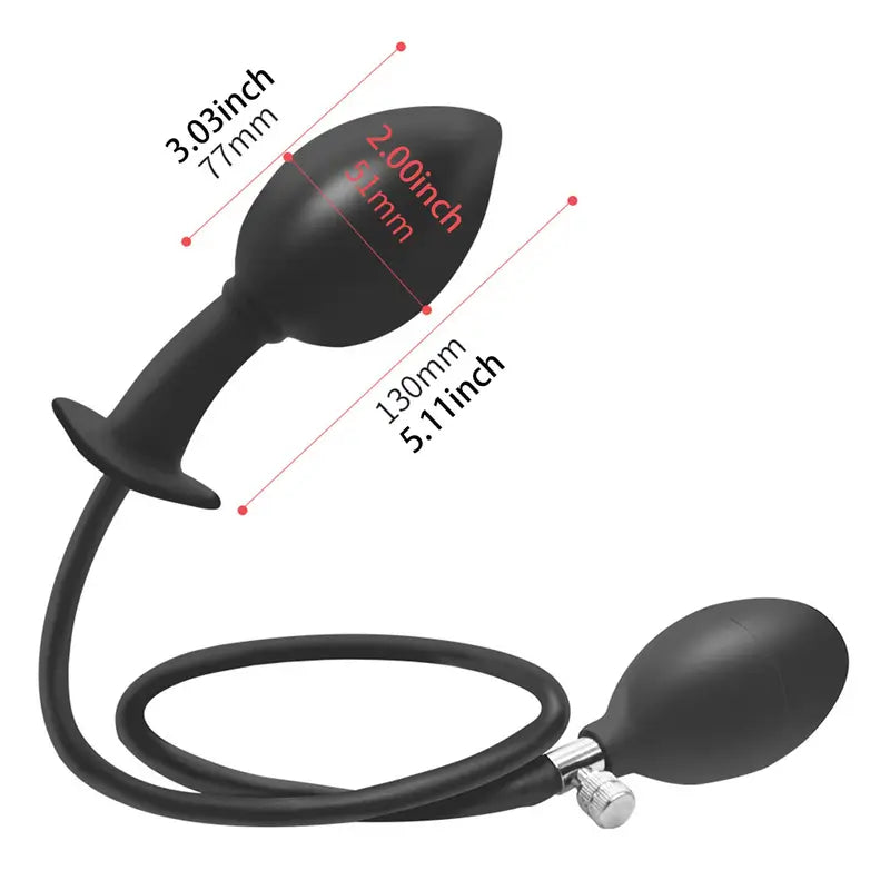 Inflatable Anal Plug Lotus Shaped Silicone Butt Plug Adult Toy For Women