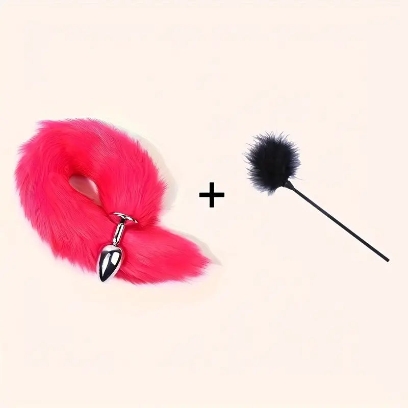 Anal Plug Tail Plus Feather Gradient Color Metal Anal Plug Tail Erotic Anal Plug Tail Plus Feather Gradient Color Metal Anal Plug Tail Erotic