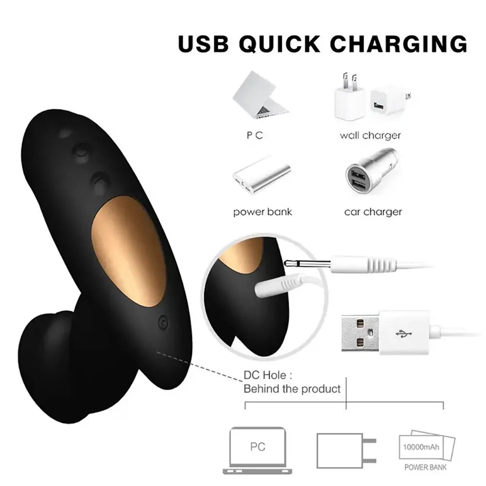 9 Frequency Vibrating Anal Plug Male Female Universal Anal Sex Toy