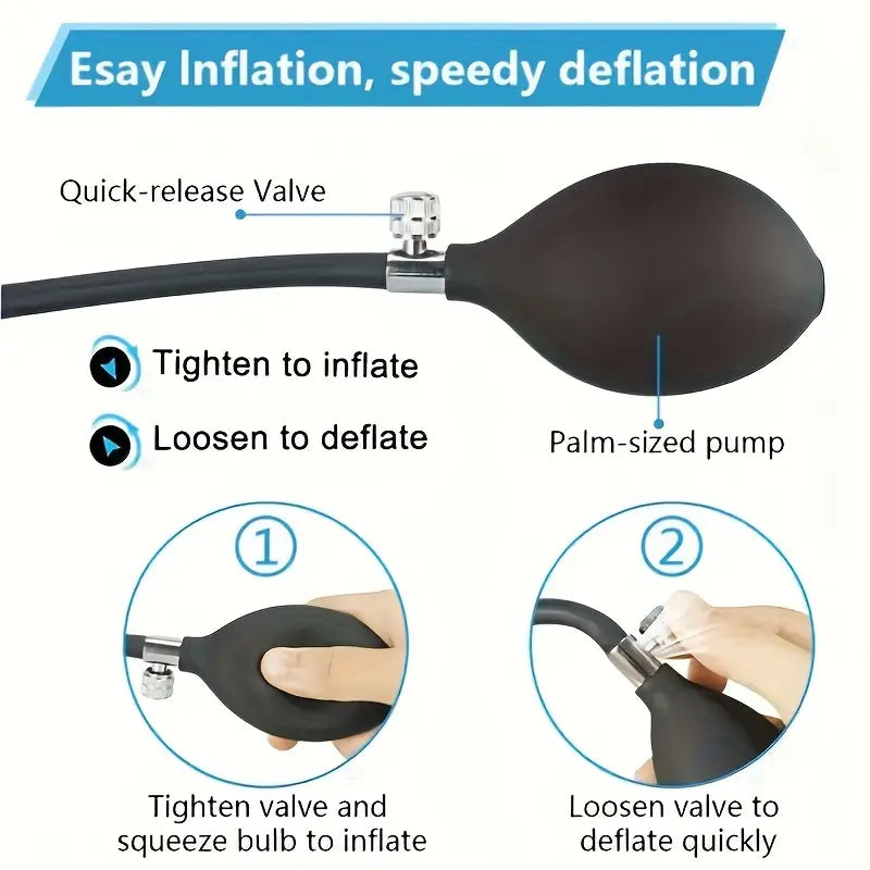 Silicone Inflatable Anal Dildo Ass Plug Sex Toy Anal Plug Anal Trainer Dilator