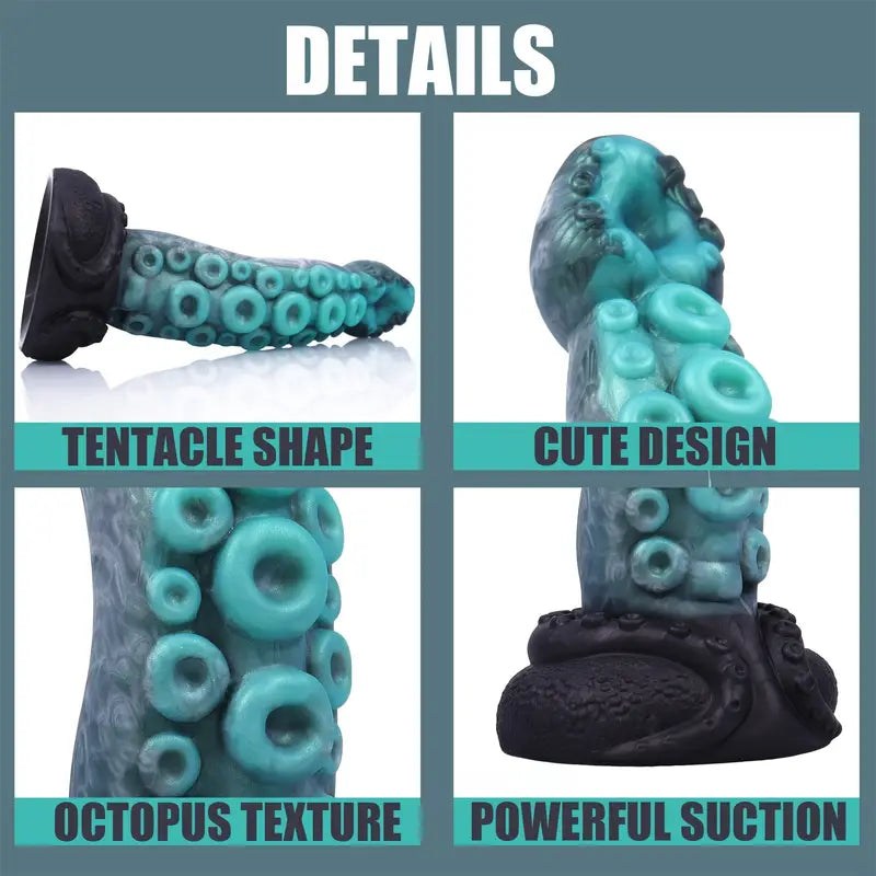 Octopus Texture Tentacle Soft Dong Silicone Hands-Free Anal Plug