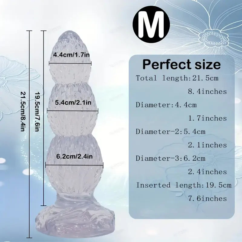 Transparent Color Heterosexual Male Anal Plug Anal Sex Toy