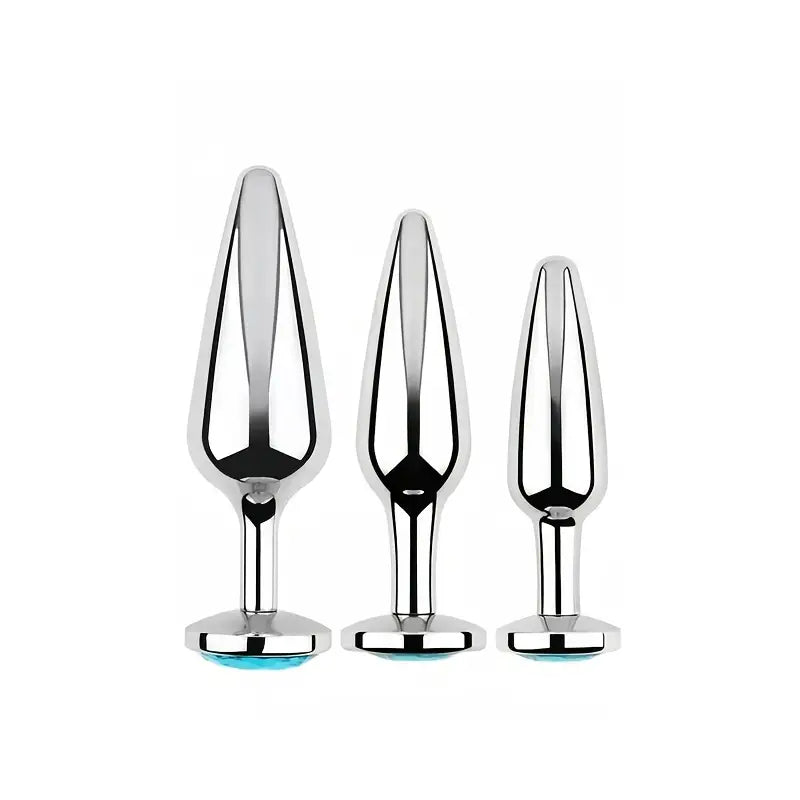 Gem Base Metal Anal Plug Ass G-Spot Masturbation Tool Sex Massager
