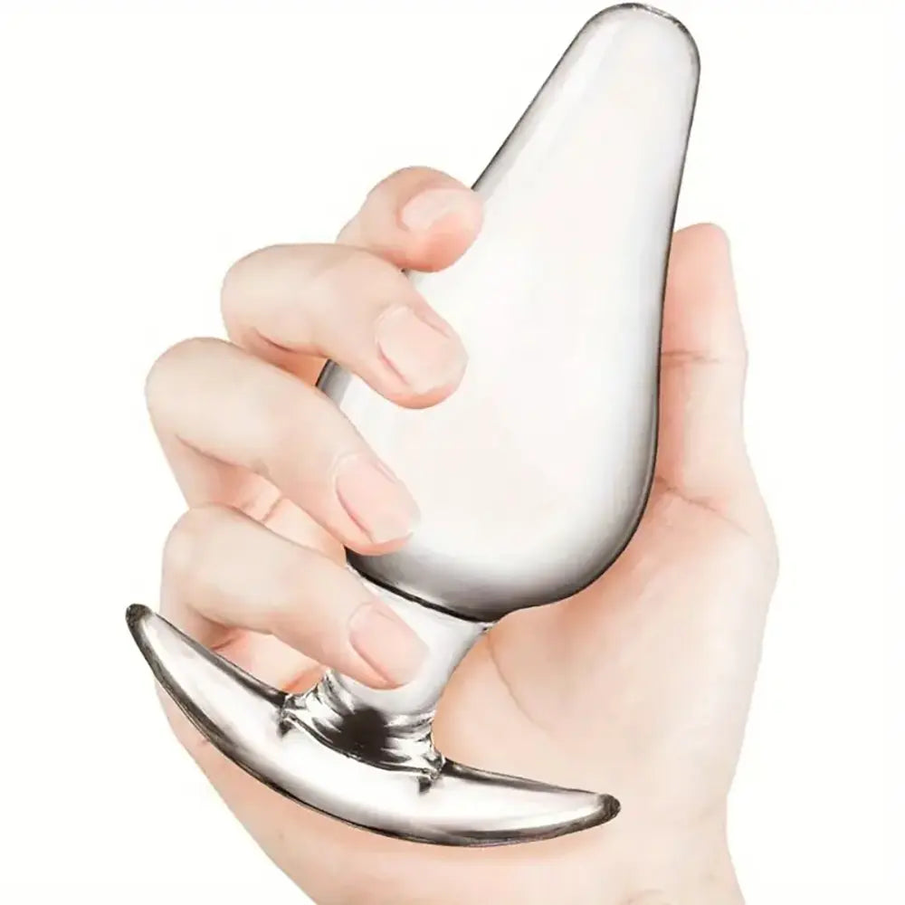 Crystal Glass Large Butt Plug Anal Trainer Bum Plug Anal Expander