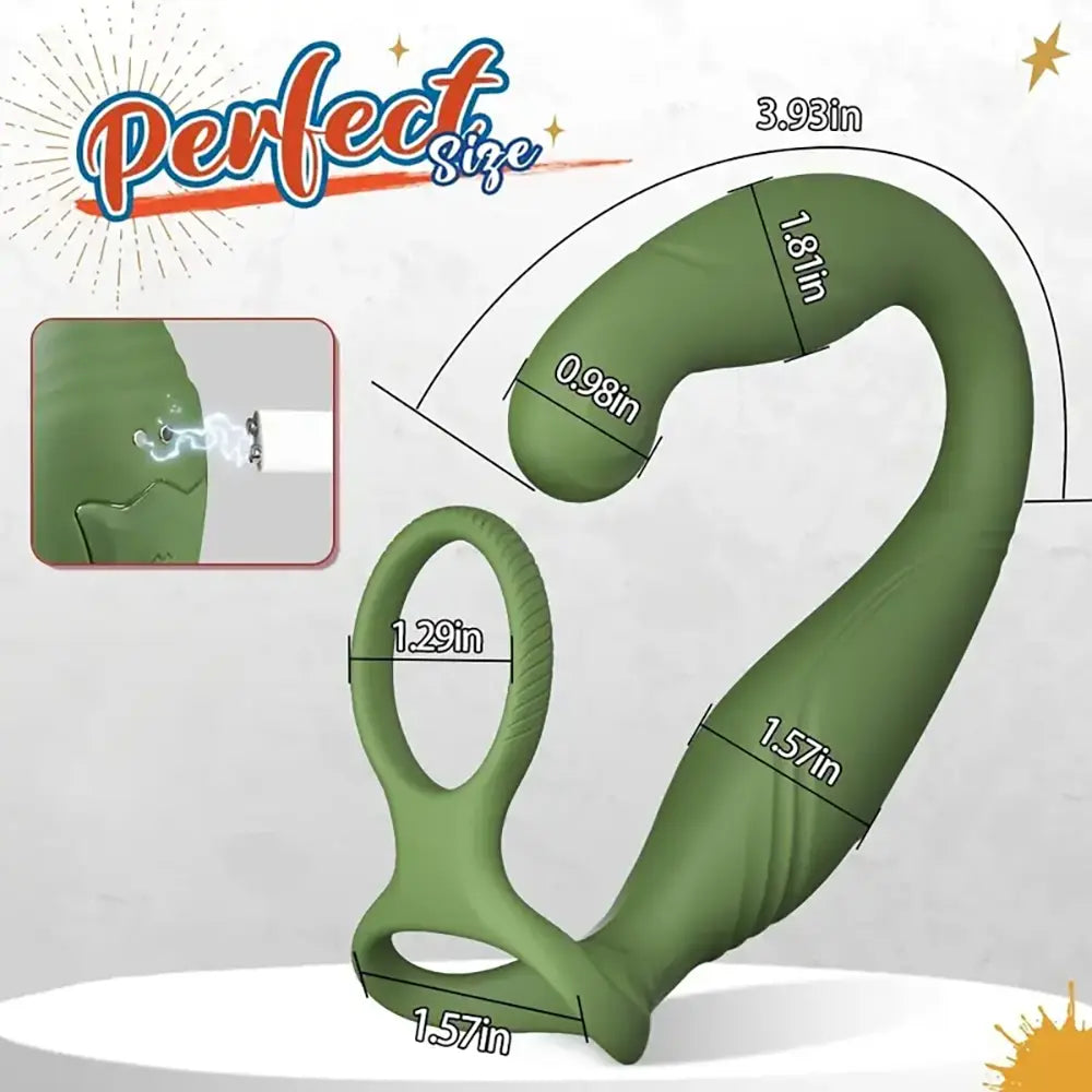 Anal Vibrator Male Adult Prostate Massager C-Shaped Anal Butt Plug