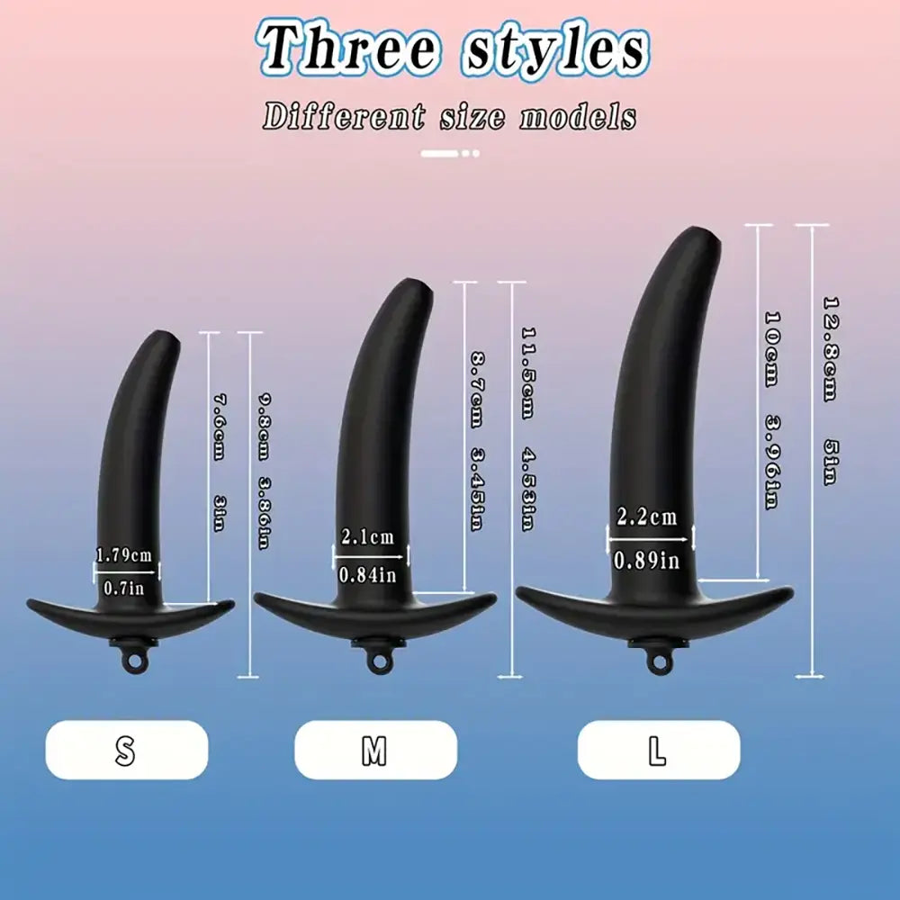 Silicone Hollow Water Filling Anal Plug Backyard Anal Dilator For Sex