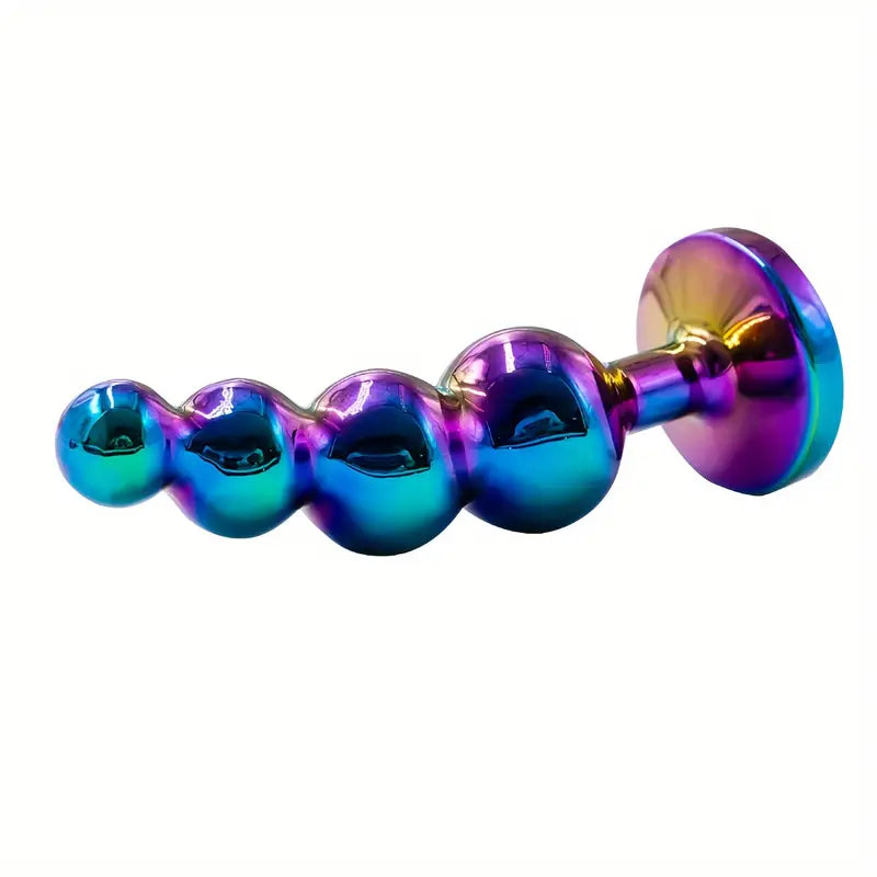 Iridescent Metal Butt Plug High Aesthetic Value Adult Sex Toy