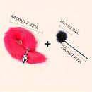 Anal Plug Tail Plus Feather Gradient Color Metal Anal Plug Tail Erotic Supplies