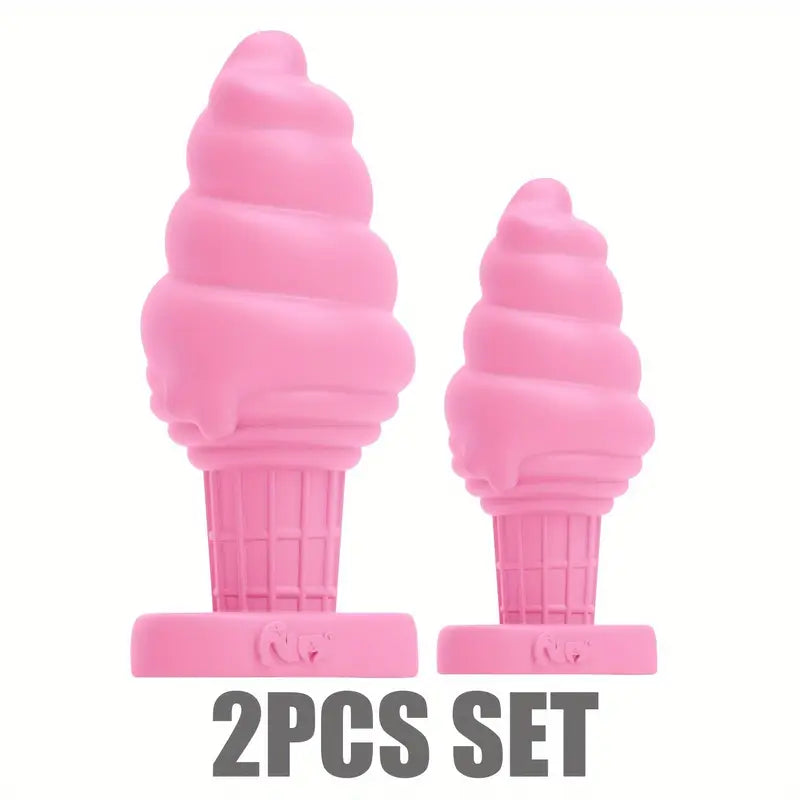 Ice Cream Silicone Butt Plug Soft Anal Sex Toy For Love Masturbation Sex