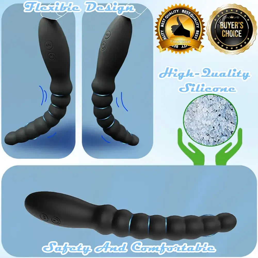 Rechargeable Ball Anal Plug With 10 Vibration Modes G Spot Vibrator