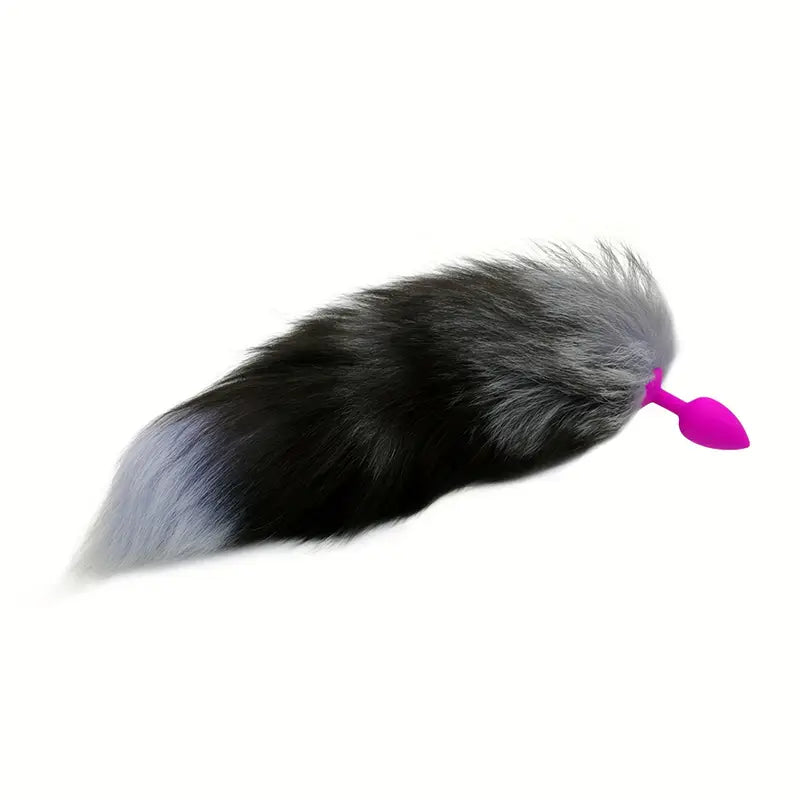 Fox Tail Fur Anal Plug Sexy Adult BDSM Butt Silicone Cosplay Sex Flirting Toy