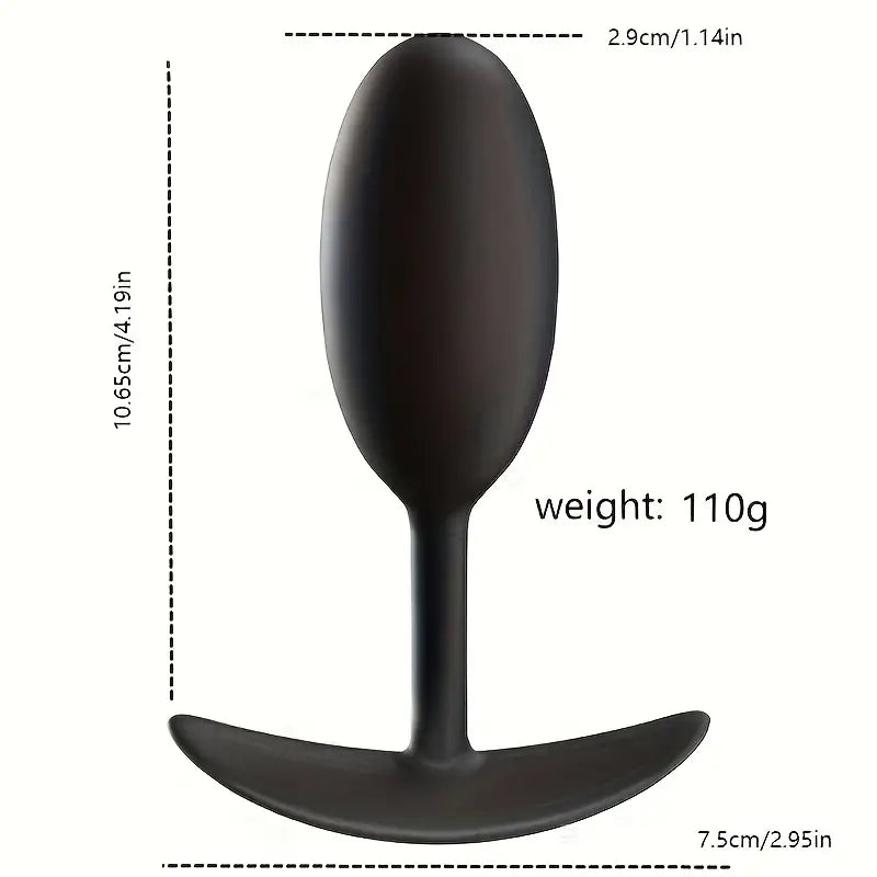 Black Silicone Butt Plug Gravity Anal Training Piston For Anal Vagina Sex