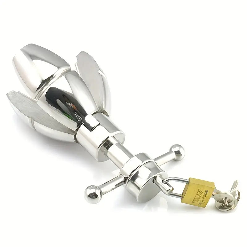 BDSM Opening Lotus Anal Plug Heavy Duty Stainless Steel Anal Trainer