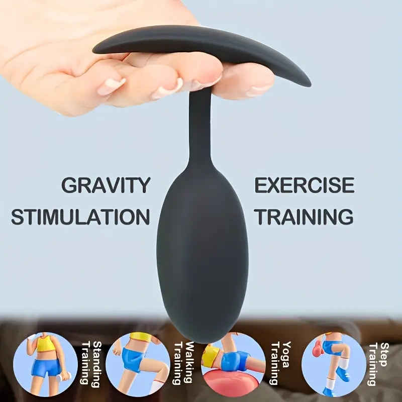 Black Silicone Butt Plug Gravity Anal Training Piston For Anal Vagina Sex