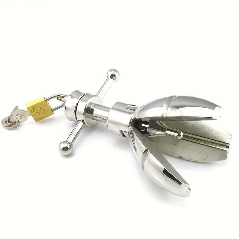 BDSM Opening Lotus Anal Plug Heavy Duty Stainless Steel Anal Trainer
