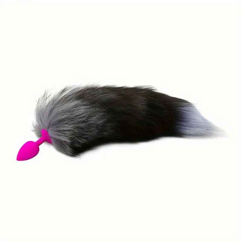 Fox Tail Fur Anal Plug Sexy Adult BDSM Butt Silicone Cosplay Sex Flirting Toy