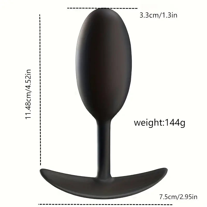 Black Silicone Butt Plug Gravity Anal Training Piston For Anal Vagina Sex