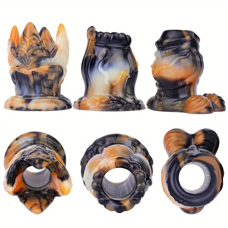 Soft Silicone Colorful Special-Shaped Hollow Peek Anal Plug For Games