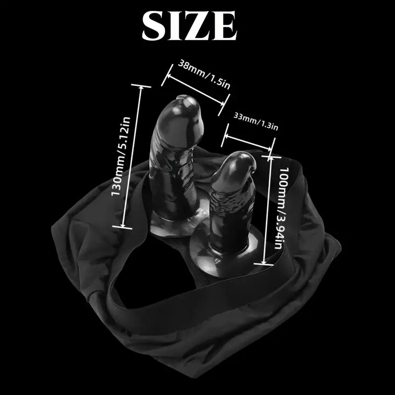 2 Styles Concealed Fun Wearable Dildo Comfortable Soft Elastic Pants