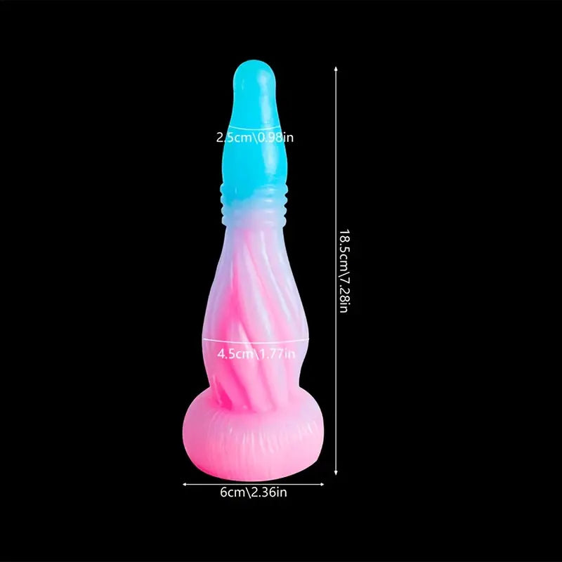 SM Shaped Luminous Anal Plug Silicone BDSM Sex Toy For Men Women