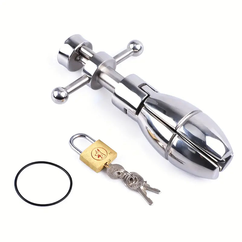 BDSM Opening Lotus Anal Plug Heavy Duty Stainless Steel Anal Trainer