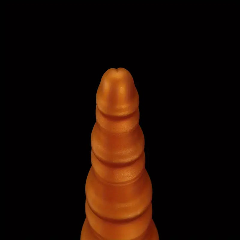 Tapered Thread Silicone Butt Plug With Suction Cup Texture Stimulation