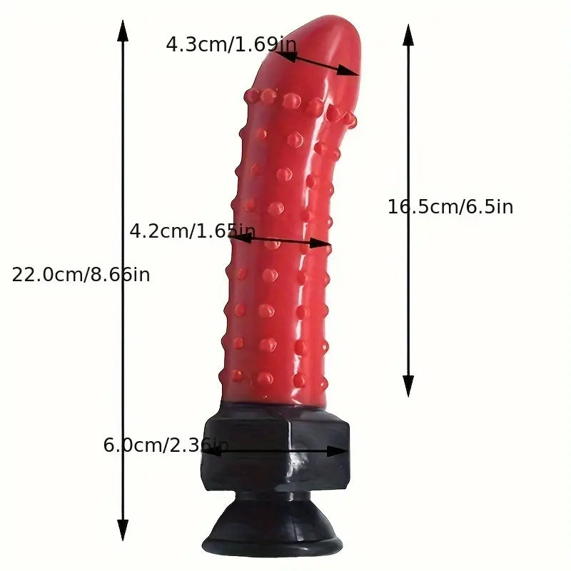 8.66in Silicone Dildo Spiked Anal Plug Anal Dilator Manual Massage Device