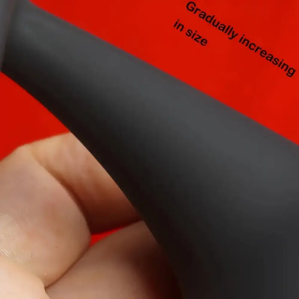 Silicone Anal Dilator Black Butt Plug Tadpole Shaped Anchor Sex Toy