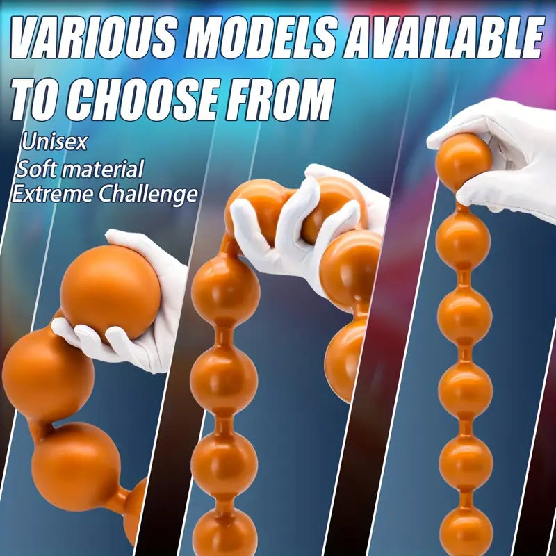 Soft Silicone Adult Pull Beads Extra Long Non-Invasive Anal Sex Toy