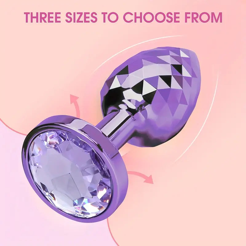 Luxury Geometric Diamond Design Reusable Durable Metal Anal Plug