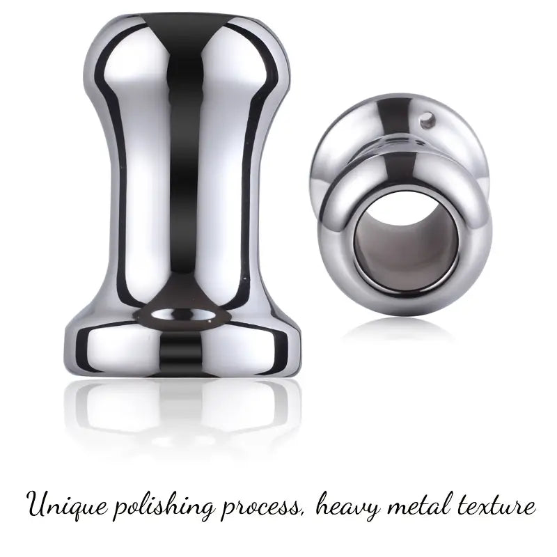 Metal Hollow Unique Polishing Metal Watchable Butt Plug For Anal Sex Love