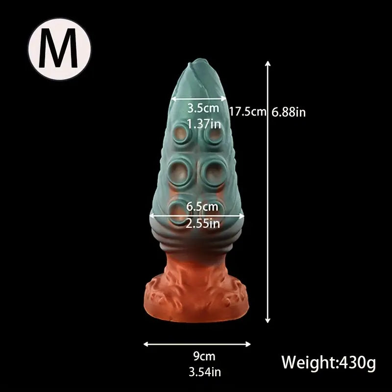 Large Diameter Soft Silicone Octopus Anal Plug Gradient Sex Toy