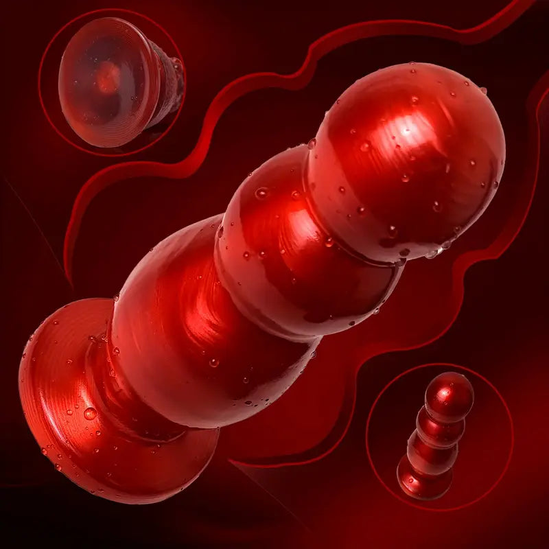 6.6in Large Anal Beads Butt Plug with 3 Balls Anal Dildo With Suction Cup